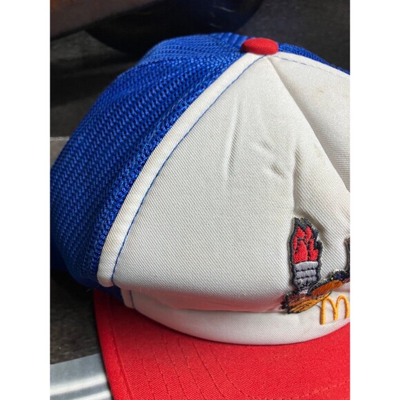 McDONALD'S 1984 OLYMPICS Mesh Snapback Trucker Cap Hat patch - Picture 3 of 10